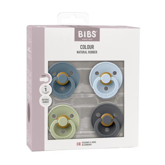 BIBS Colour Latex Size 1 Petrol/Sage/Baby Blue/Iron 4-pack