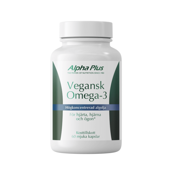 Alpha Plus Vegansk Omega 3 (Algolja) 60 mjuka kapslar