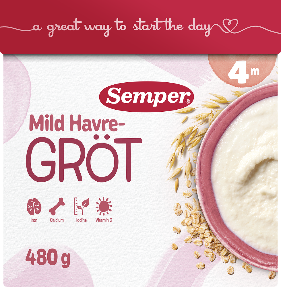 Semper Havregröt Mild & Naturell 4 mån 16-24 portioner