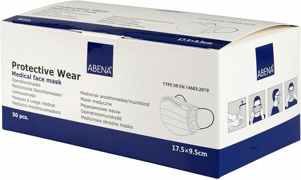 ABENA Munskydd TYP IIR med Öronband Blå 50 st