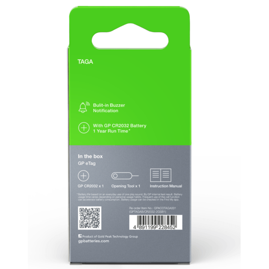 GP Batteries eTag Smart Tracker Svart 1 st