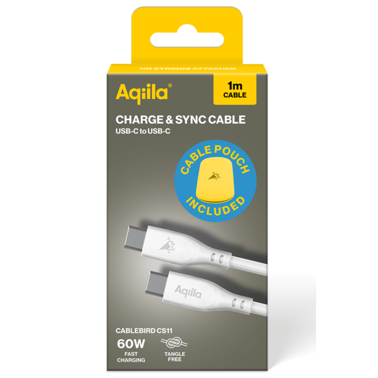 Aqiila Cablebird Kabel USB-C till C 60W Silikon 1 m