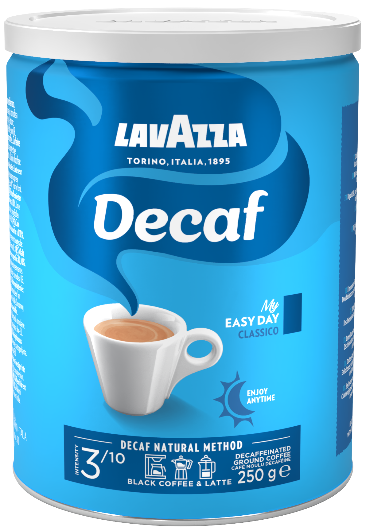 Lavazza Caffè Decaffeinato Finmalet Kaffe Burk 250 g