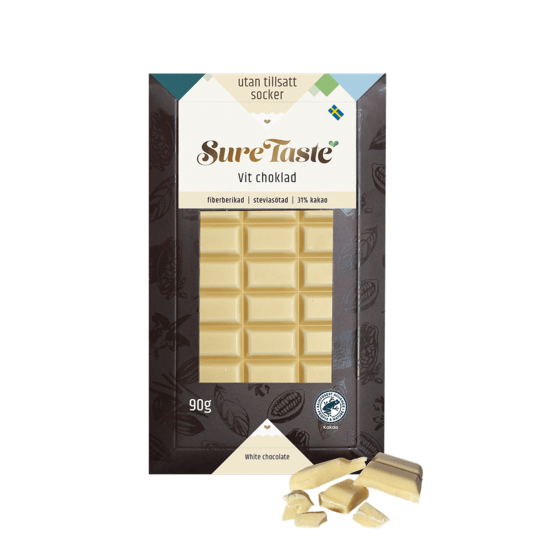 Sure Taste Vit Choklad 90 g