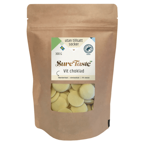 Sure Taste Chokladpellets Vit 300 g