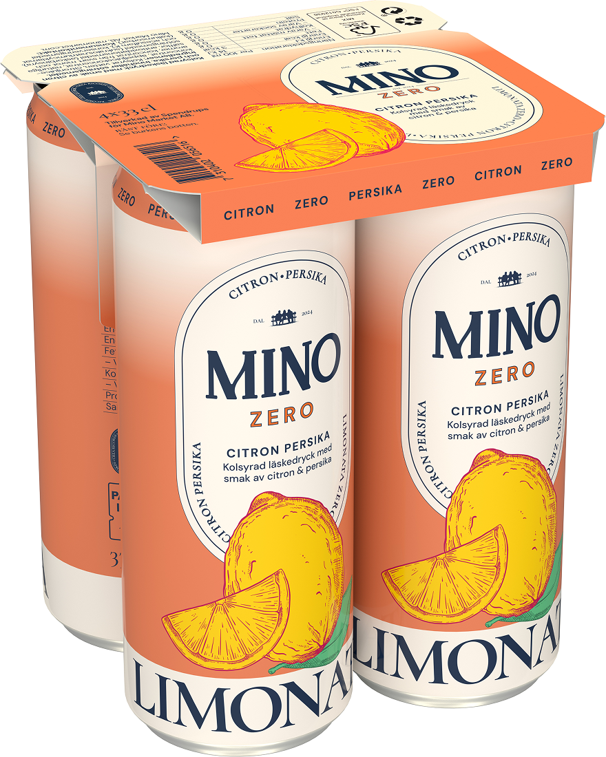 Mino Limonata Citron Persika Zero 4 x 33 cl