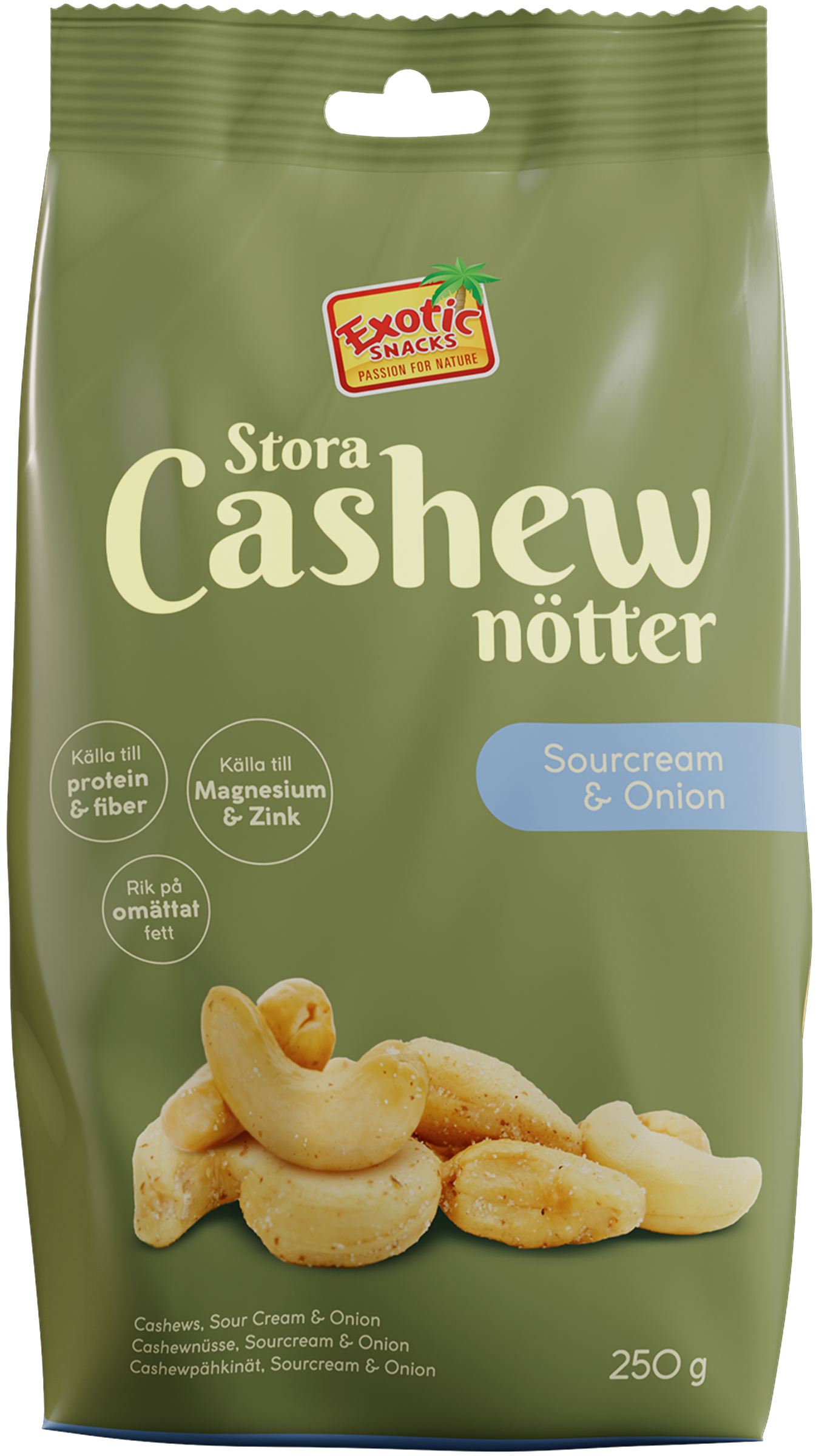 Exotic Snacks Cashew Sourcream & Onion 250 g