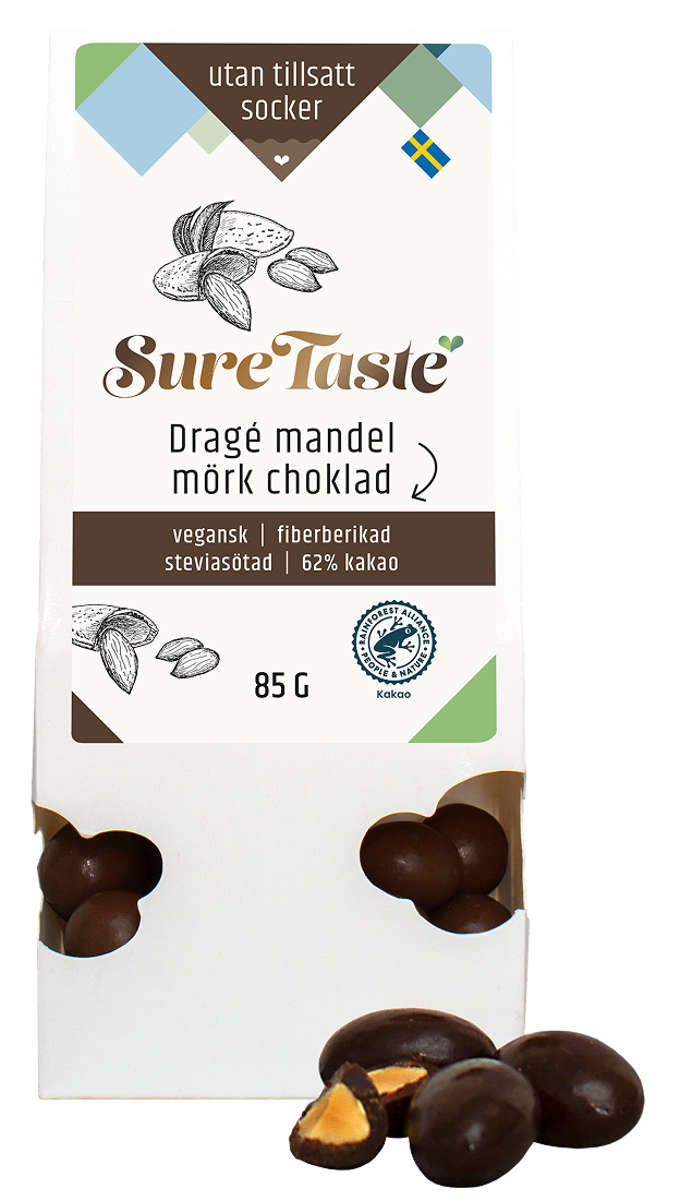 Sure Taste Drage Mandel Mörk Choklad 85 g
