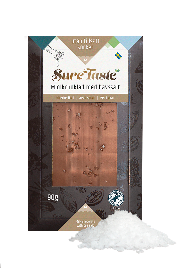 Sure Taste Chokladkaka Mjölkchoklad Havssalt 90 g