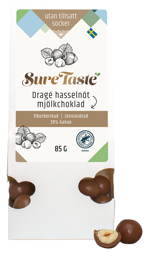 Sure Taste Drage Mjölkchoklad Hasselnöt 85 g