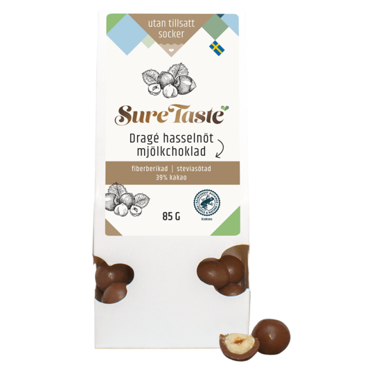 Sure Taste Drage Mjölkchoklad Hasselnöt 85 g