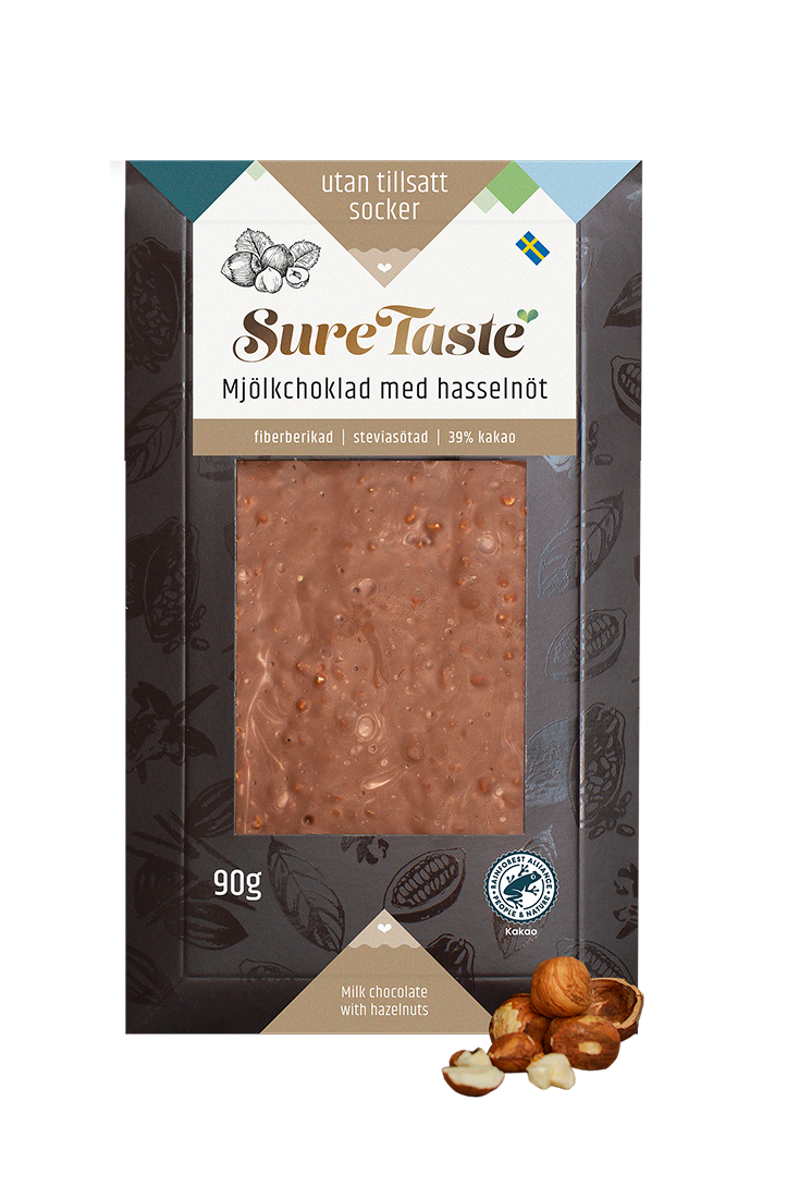Sure Taste Chokladkaka Hasselnöt 90 g