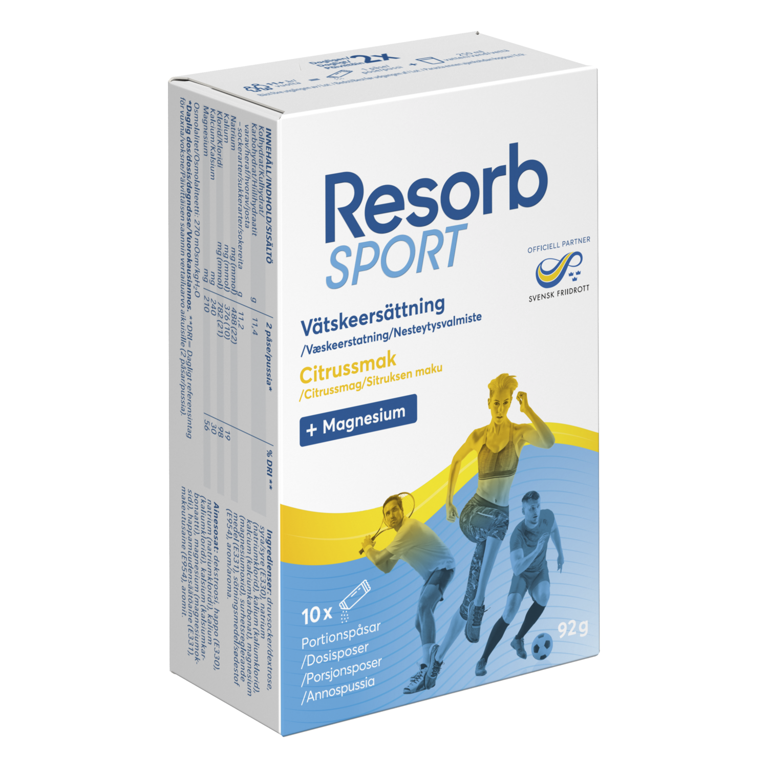 Alternativ bild 1 för Resorb Sport Citron Dospåsar 10 st