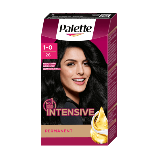 Palette Intensive Creme Coloration 1-0 Naturlig Svart