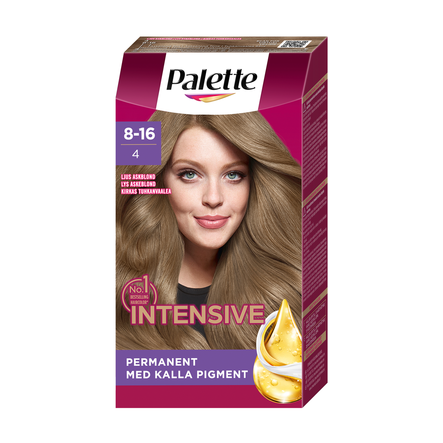 Alternativ bild 1 för Schwarzkopf Palette Mood 4 Ljus Askblond - 115 ml