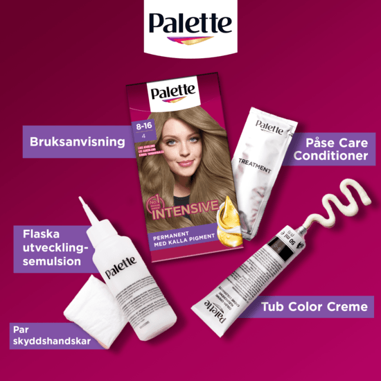 Palette Intensive Creme Coloration 8-16 Ljus Askblond
