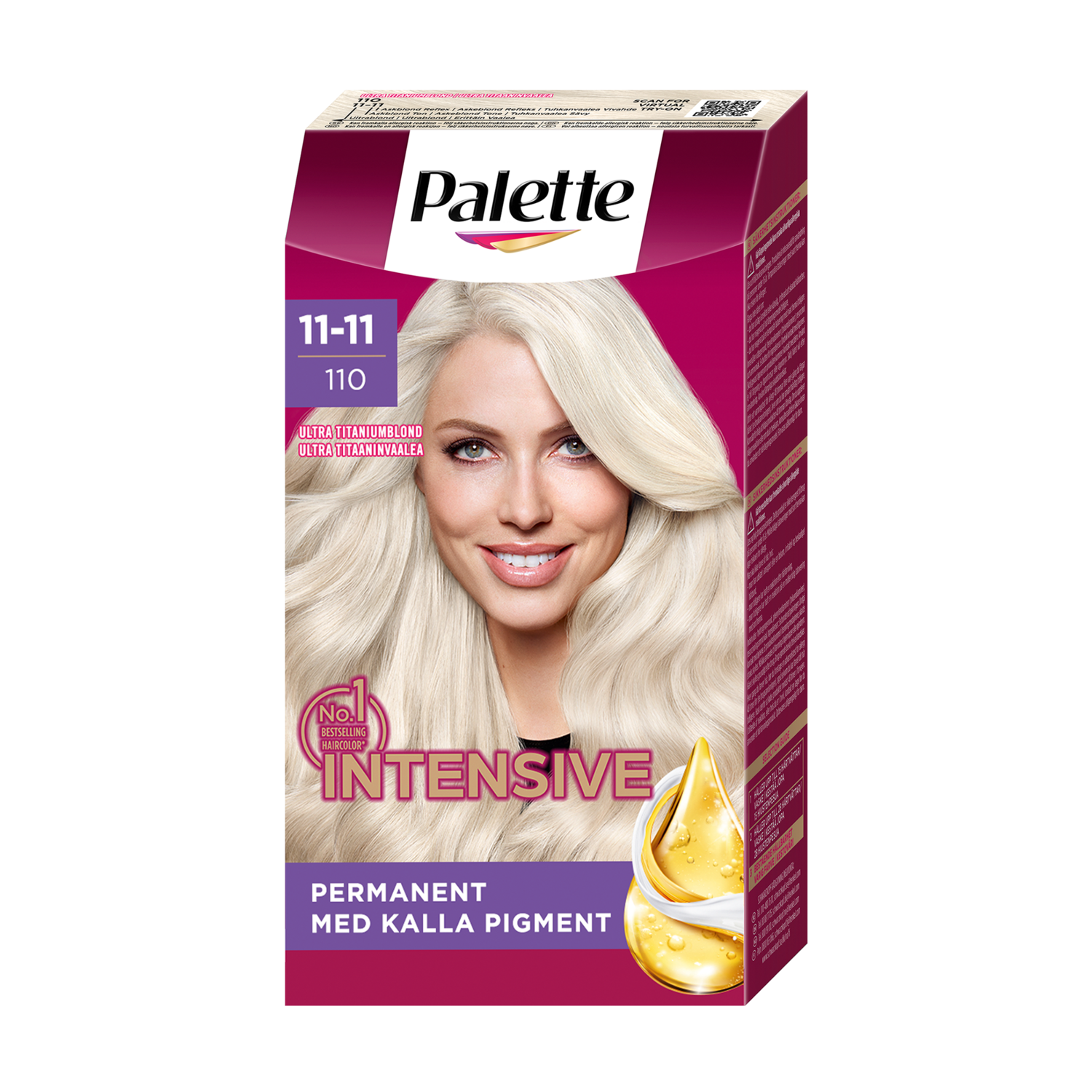 Alternativ bild 1 för Schwarzkopf Palette Mood 110 Ultra Titanblond - 115 ml