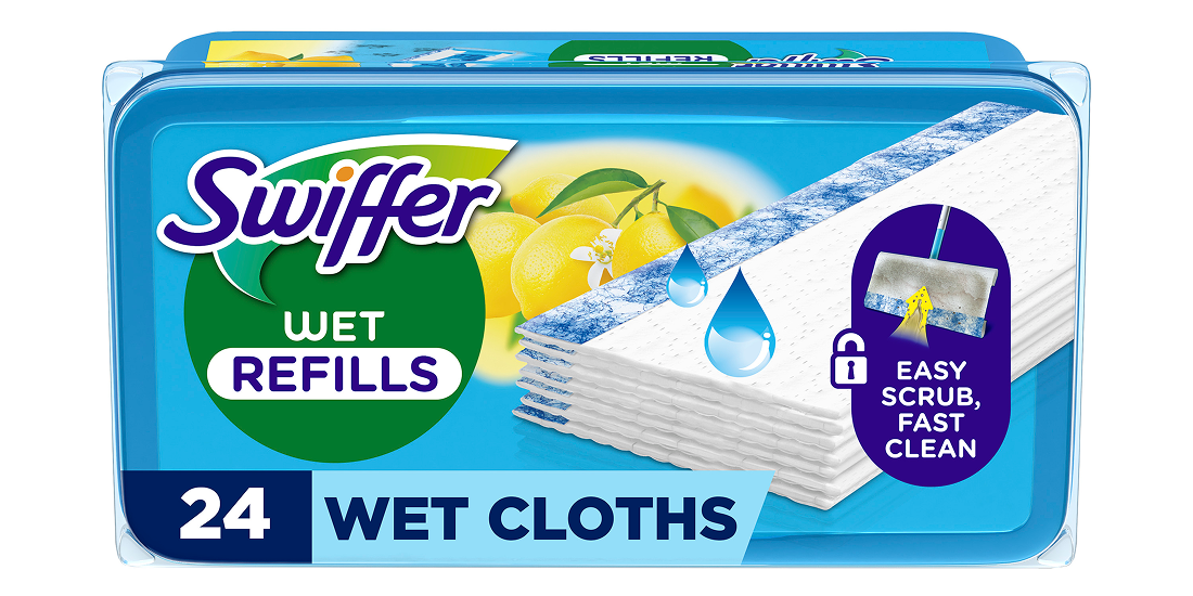 Swiffer Sweeper Fuktiga Refilldukar med Doft av Citron 24 st