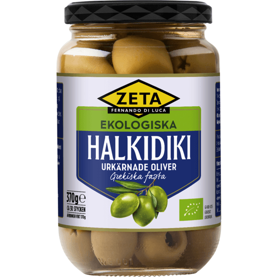 Zeta Halkidikioliver urkärnade Ekologiska 370 g