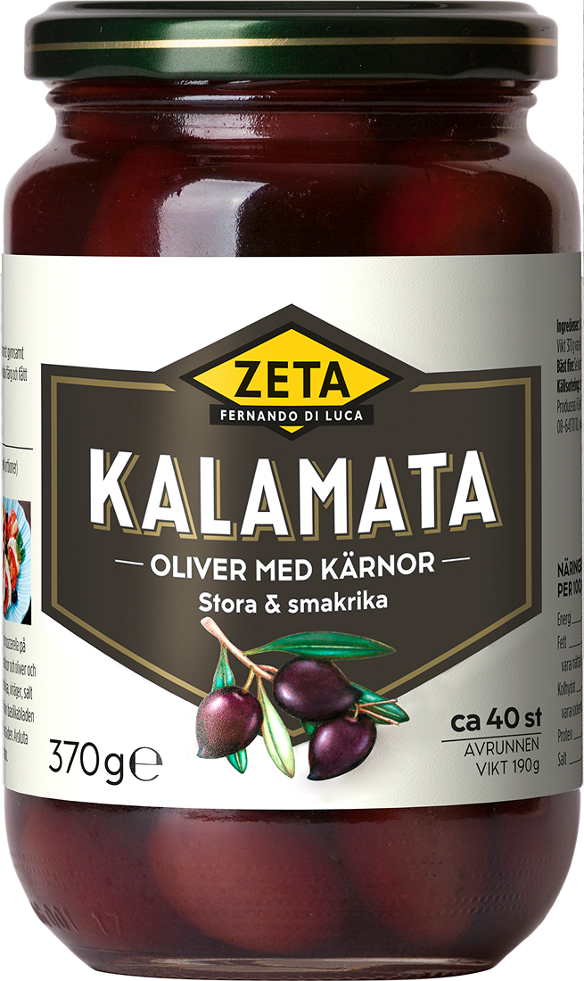 Zeta Kalamataoliver med Kärnor 370 g