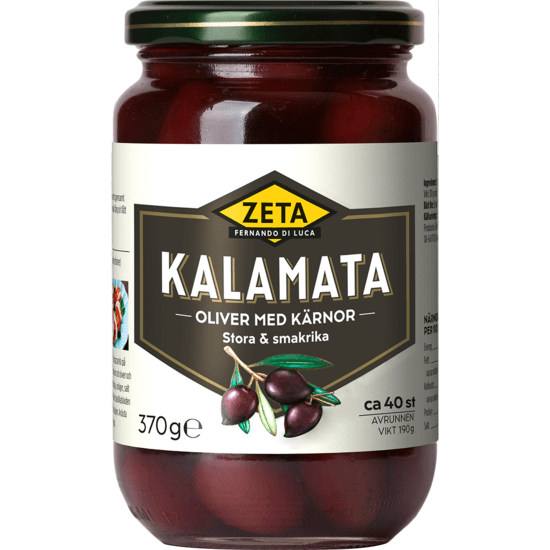 Zeta Kalamataoliver med Kärnor 370 g
