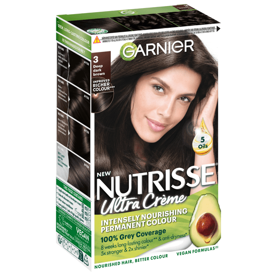 Garnier Nutrisse Ultra Créme Permanent Hårfärg 3 Deep Dark Brown