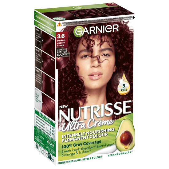 Garnier Nutrisse Ultra Créme Permanent Hårfärg 3.6 Darkest Auburn Brown