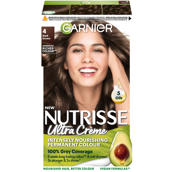 Garnier Nutrisse Ultra Créme Permanent Hårfärg 4 Dark Brown