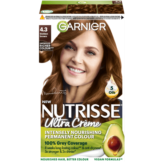 Garnier Nutrisse Ultra Créme Permanent Hårfärg 4.3 Golden Brown