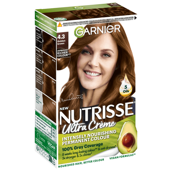 Garnier Nutrisse Ultra Créme Permanent Hårfärg 4.3 Golden Brown