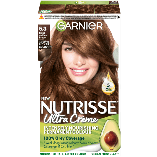 Garnier Nutrisse Ultra Créme Permanent Hårfärg 5.3 Light Golden Brown