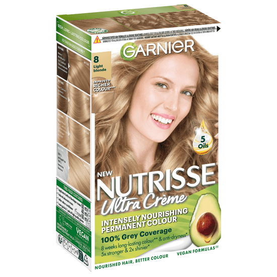 Garnier Nutrisse Ultra Créme Permanent Hårfärg 8 Light Blonde