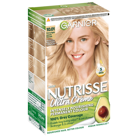 Garnier Nutrisse Ultra Créme Permanent Hårfärg 10.01 Extra Light Pearly Blonde