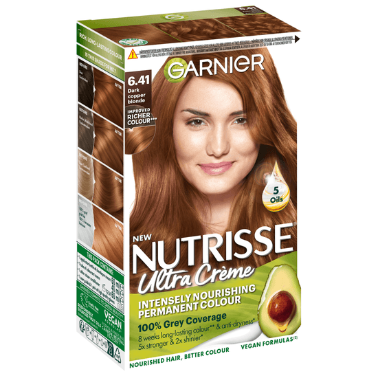 Garnier Nutrisse Ultra Créme Permanent Hårfärg 6.41 Dark Copper Blonde
