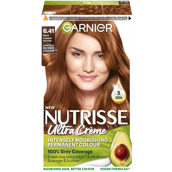 Garnier Nutrisse Ultra Créme Permanent Hårfärg 6.41 Dark Copper Blonde