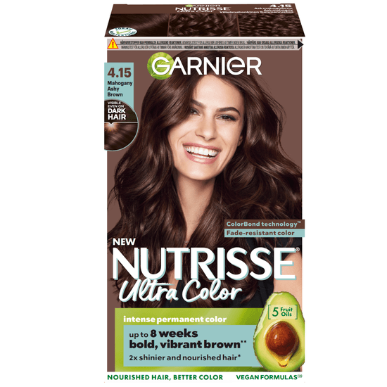 Garnier Nutrisse Ultra Color Permanent Hårfärg 4.15 Mahogany Ashy Brown