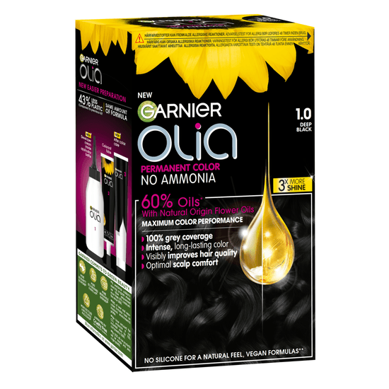 Garnier Olia Permanent Hårfärg 1.0 Deep Black