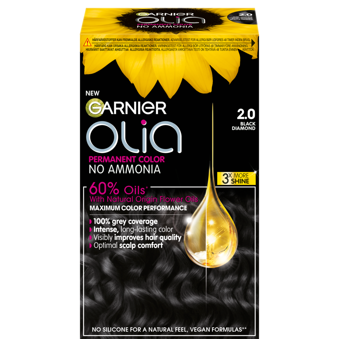 Garnier Olia Permanent Hårfärg 2.0 Black Diamond
