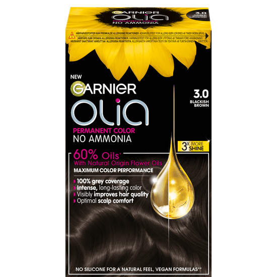 Garnier Olia Permanent Hårfärg 3.0 Blackish Brown