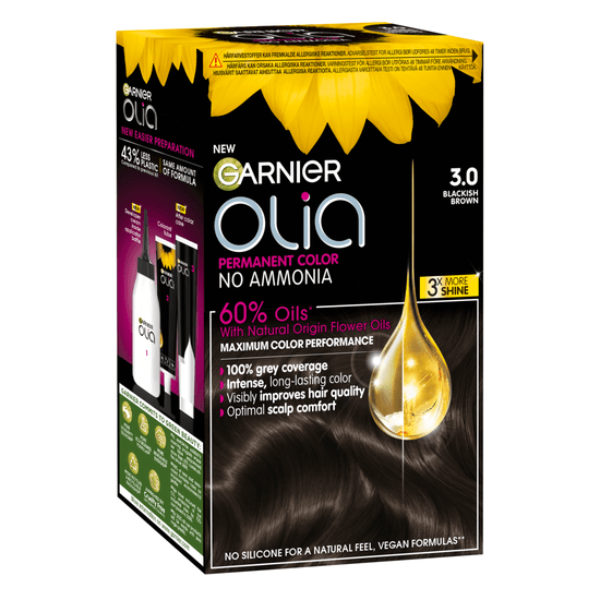 Garnier Olia Permanent Hårfärg 3.0 Blackish Brown