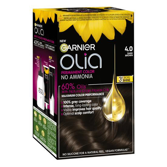 Garnier Olia Permanent Hårfärg 4.0 Dark Brown