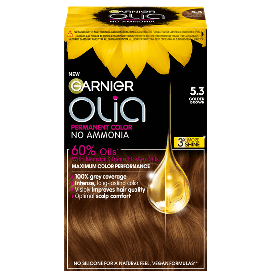 Garnier Olia Permanent Hårfärg 5.3 Golden Brown