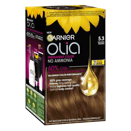 Garnier Olia Permanent Hårfärg 5.3 Golden Brown
