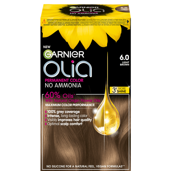 Garnier Olia Permanent Hårfärg 6.0 Light Brown