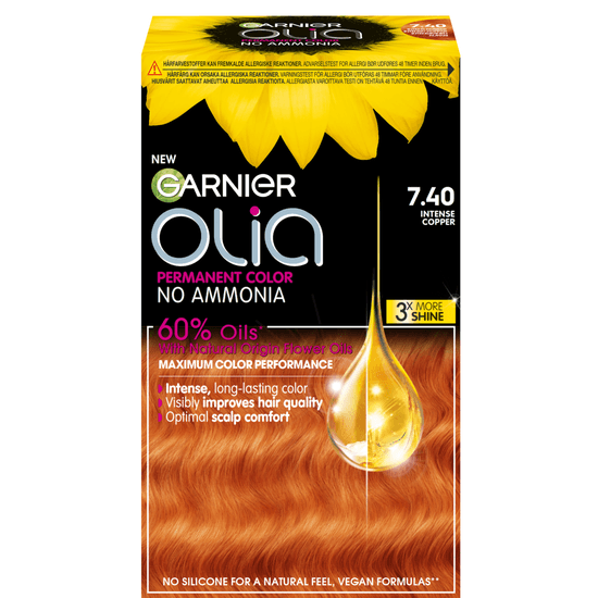 Garnier Olia Permanent Hårfärg 7.40 Intense Copper