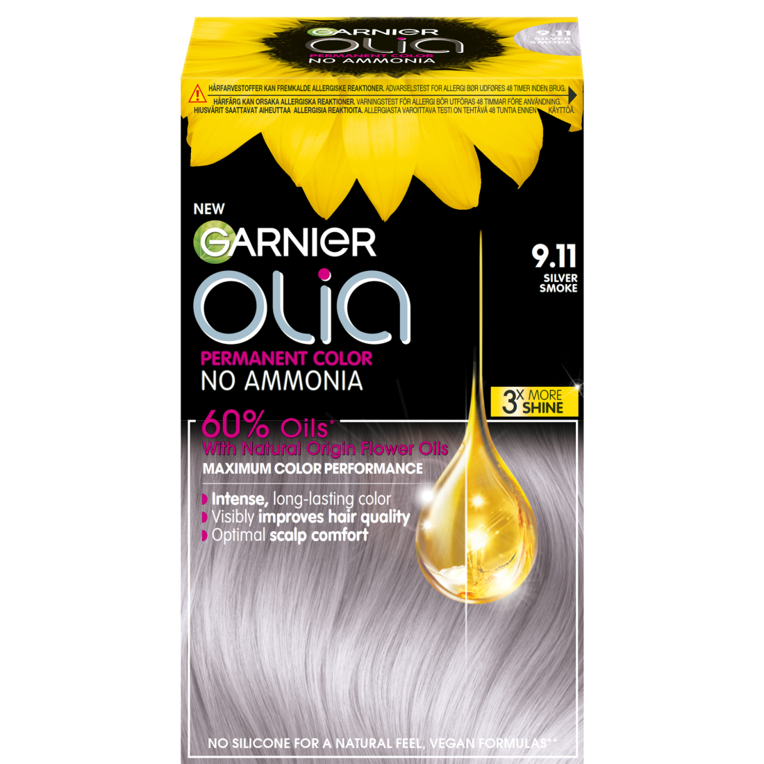 Garnier Olia Permanent Hårfärg 9.11 Silver Smoke