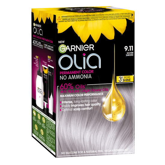 Garnier Olia Permanent Hårfärg 9.11 Silver Smoke