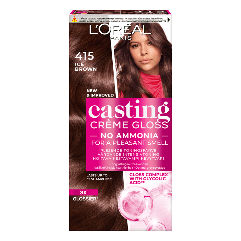 L'Oréal Paris Casting Crème Gloss Semi-Permanent Hårfärg 415 Ice Brown