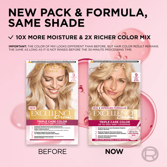 L'Oréal Paris Excellence Creme Permanent Hårfärg 9 Very Light Blonde