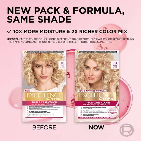 L'Oréal Paris Excellence Creme Permanent Hårfärg 10 Extra Light Blonde